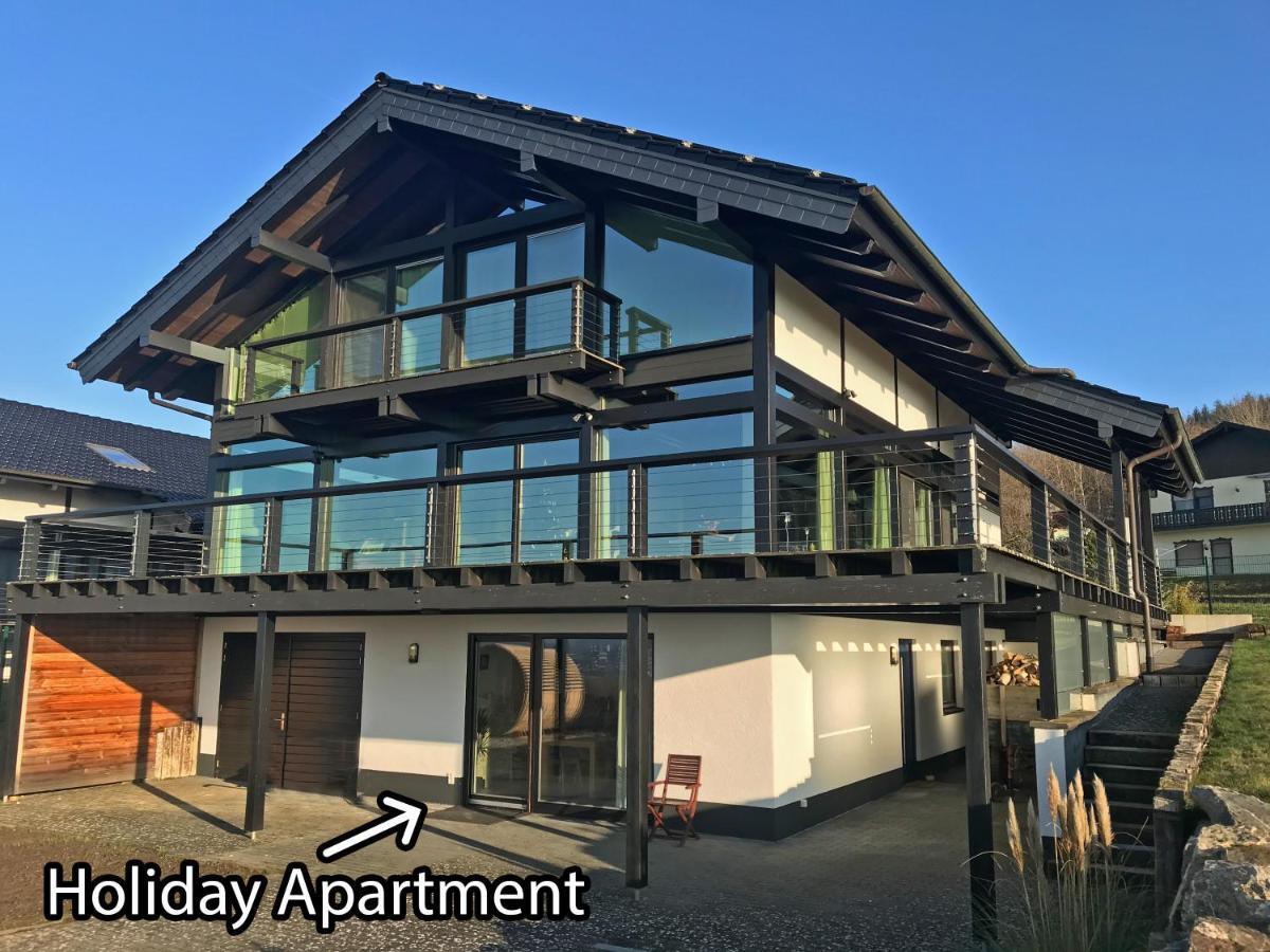 Hunsrueck Valley View Apartment With Cedar Sauna Bruschied Dış mekan fotoğraf